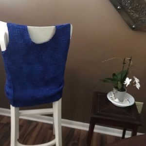 Ruffalo material royal blue sleeveless blouse